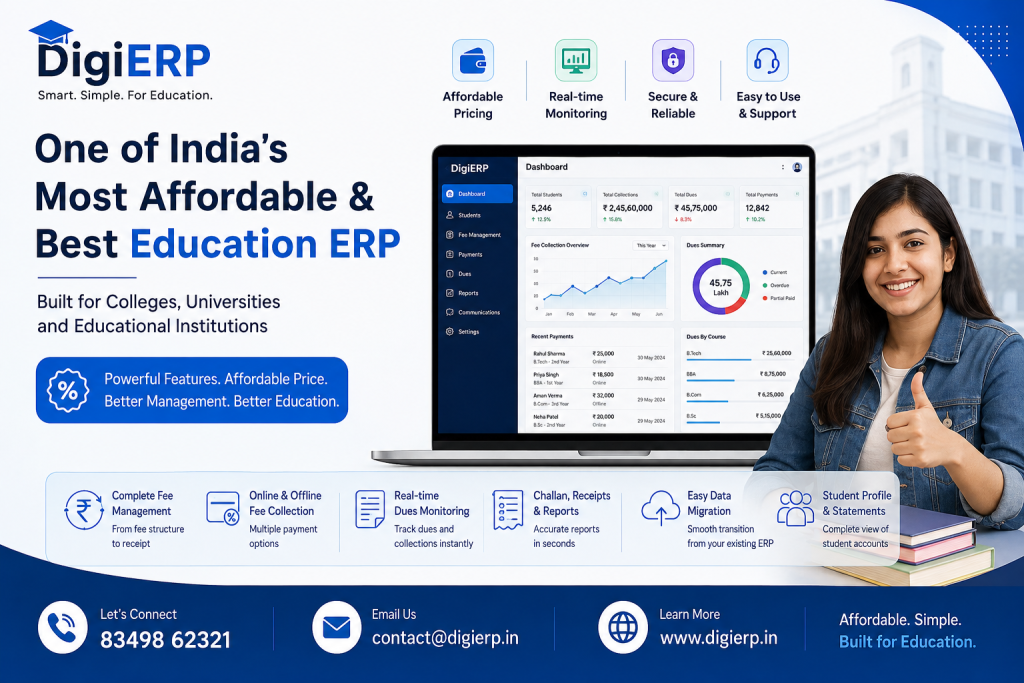 DigiERP One of India’s Most Affordable and Best Education ERP Solutions