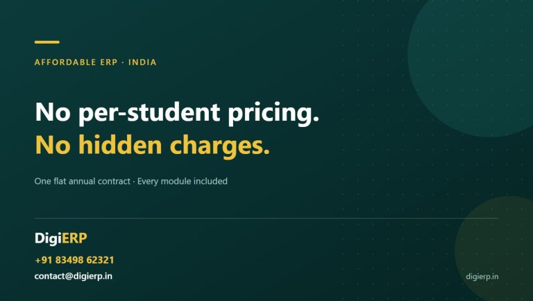 Affordable DigiERP education ERP software pricing for institutions in India