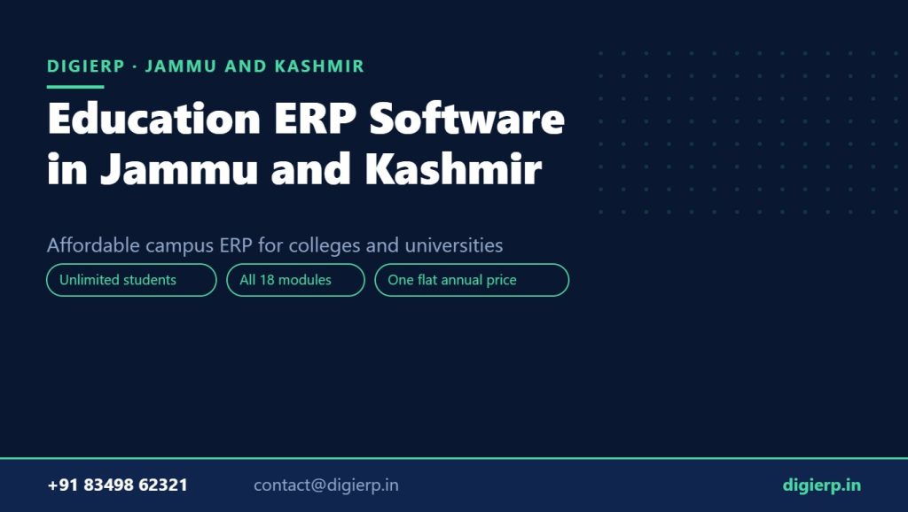 DigiERP campus ERP software for colleges and universities in Jammu and Kashmir