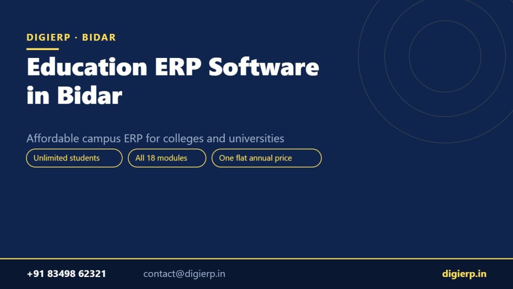 DigiERP campus ERP software for colleges and universities in Bidar
