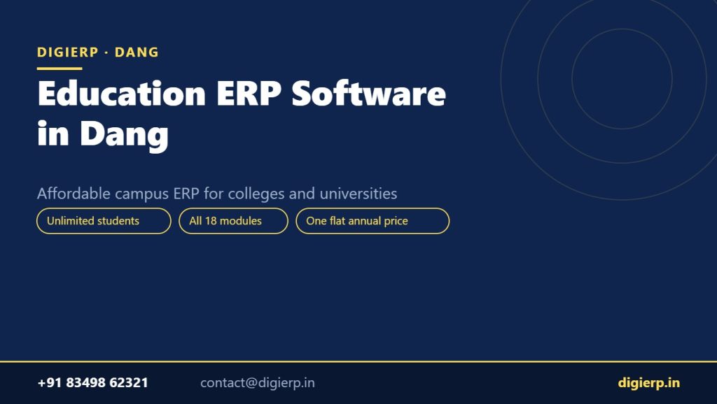 DigiERP campus ERP software for colleges and universities in Dang