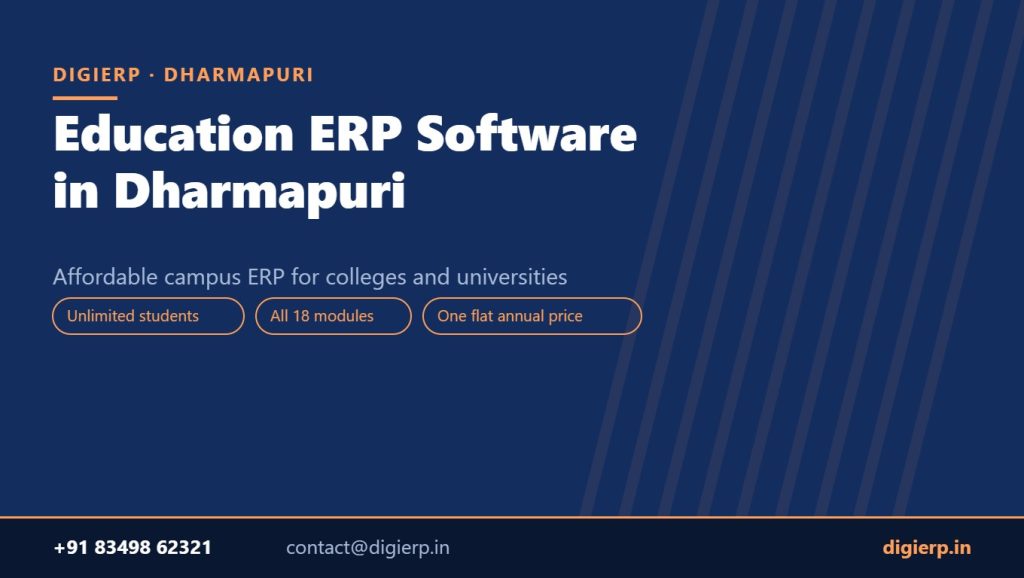 DigiERP campus ERP software for colleges and universities in Dharmapuri