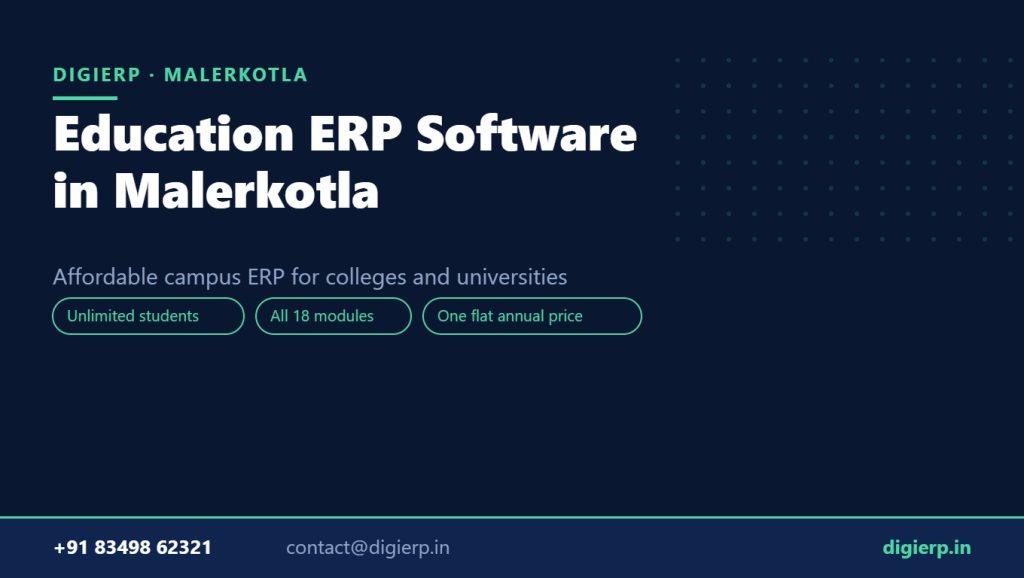 DigiERP campus ERP software for colleges and universities in Malerkotla