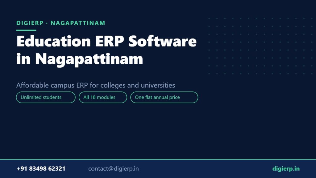DigiERP campus ERP software for colleges and universities in Nagapattinam