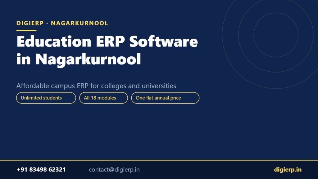 DigiERP campus ERP software for colleges and universities in Nagarkurnool