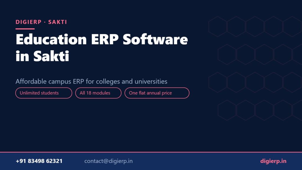 DigiERP campus ERP software for colleges and universities in Sakti
