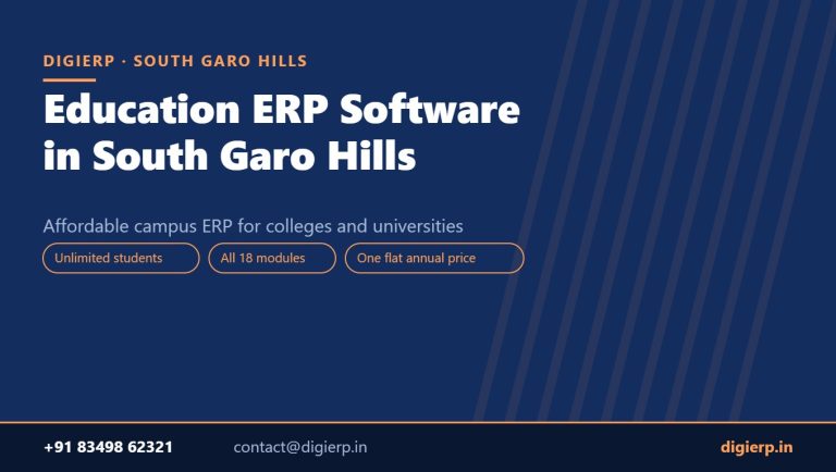 DigiERP campus ERP software for colleges and universities in South Garo Hills