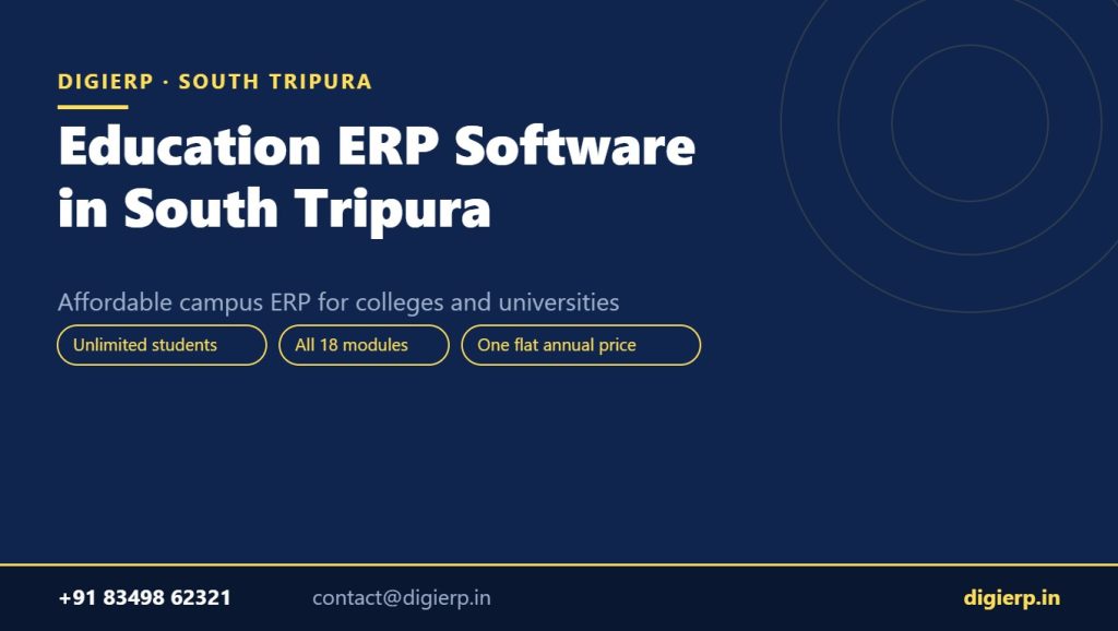 DigiERP campus ERP software for colleges and universities in South Tripura