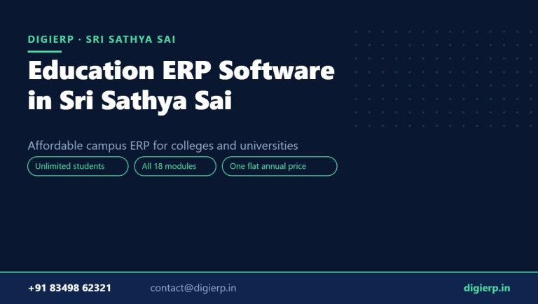 DigiERP campus ERP software for colleges and universities in Sri Sathya Sai