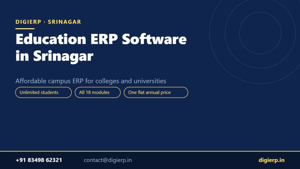 DigiERP campus ERP software for colleges and universities in Srinagar