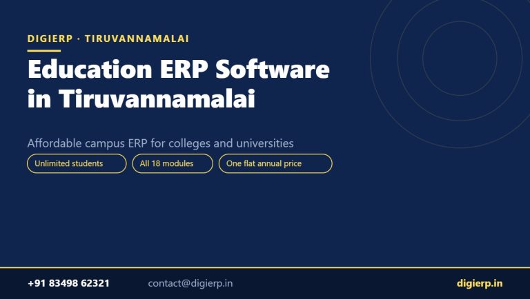 DigiERP campus ERP software for colleges and universities in Tiruvannamalai