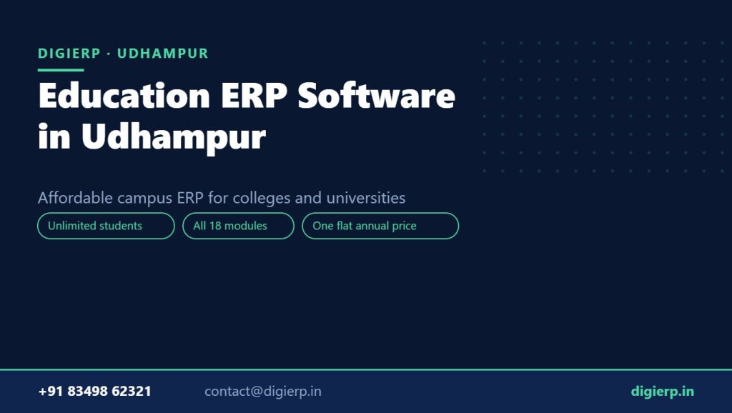 DigiERP campus ERP software for colleges and universities in Udhampur