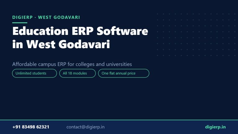 DigiERP campus ERP software for colleges and universities in West Godavari