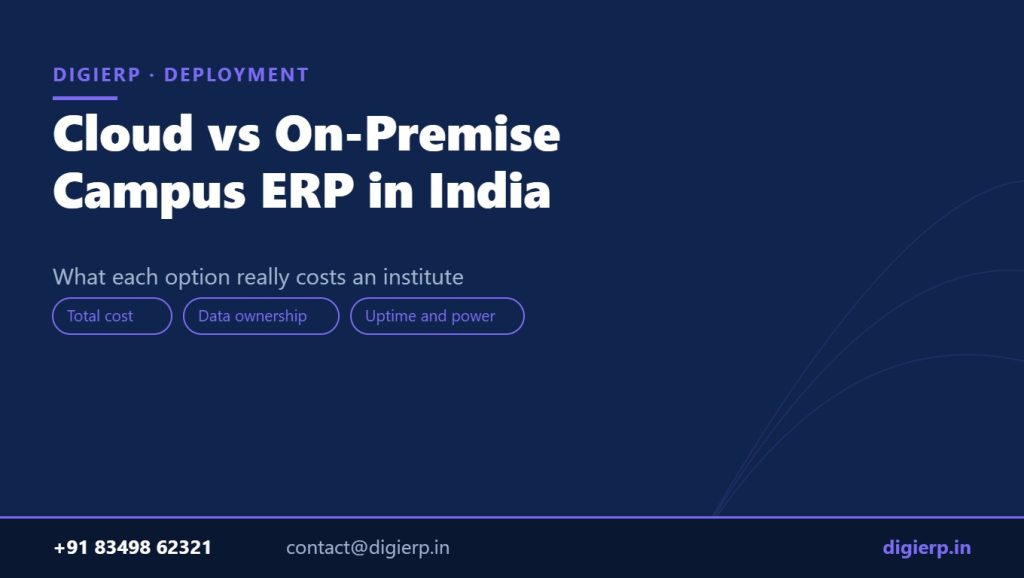 Cloud versus on-premise campus ERP software comparison for Indian colleges