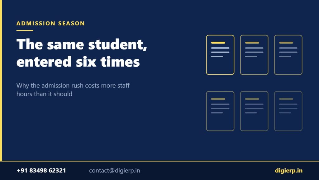 Admission season data entry problem in Indian colleges