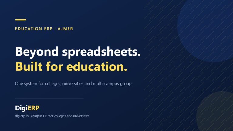 Affordable DigiERP education ERP for colleges and universities in Ajmer, Rajasthan