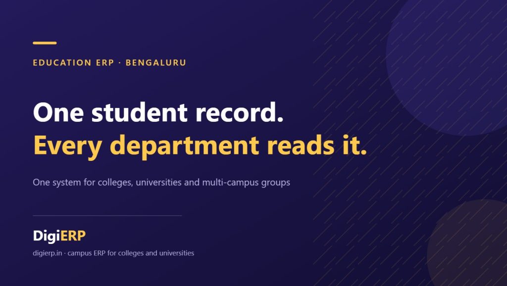Affordable DigiERP education ERP for colleges and universities in Bengaluru, Karnataka