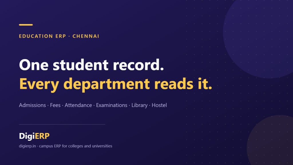 Affordable DigiERP education ERP for colleges and universities in Chennai, Tamil Nadu