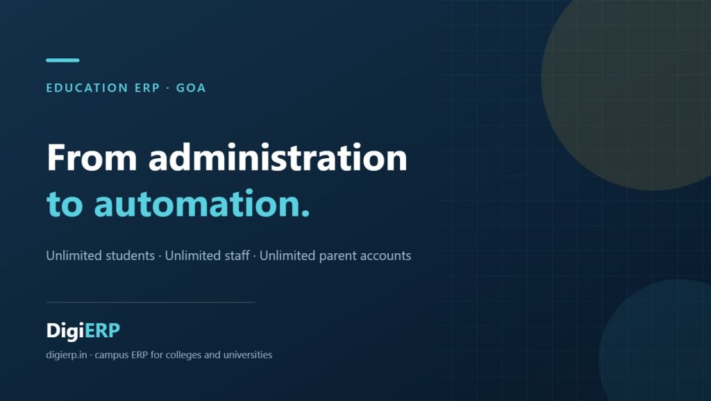 DigiERP education ERP for colleges and universities in Goa