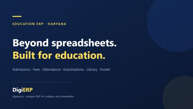 DigiERP education ERP for colleges and universities in Haryana