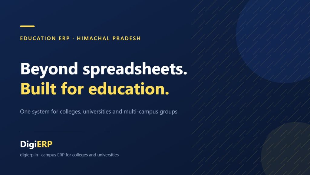 DigiERP education ERP for colleges and universities in Himachal Pradesh