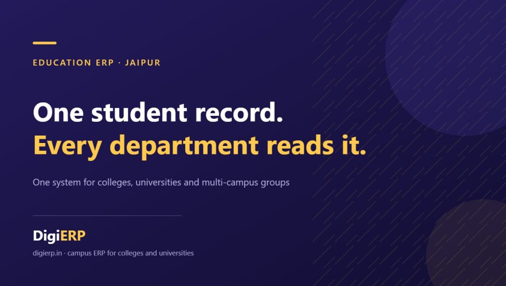 Affordable DigiERP education ERP for colleges and universities in Jaipur, Rajasthan
