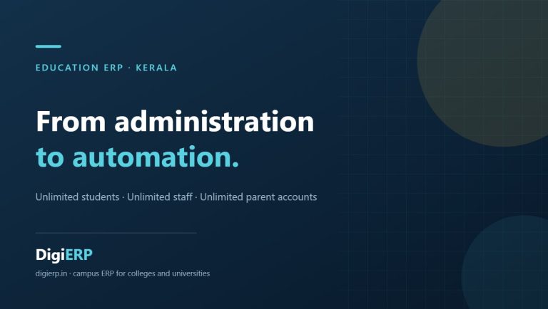 DigiERP education ERP for colleges and universities in Kerala