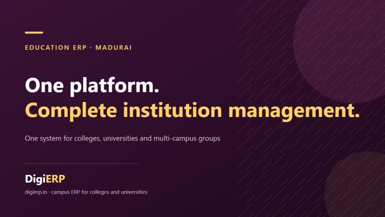 Affordable DigiERP education ERP for colleges and universities in Madurai, Tamil Nadu