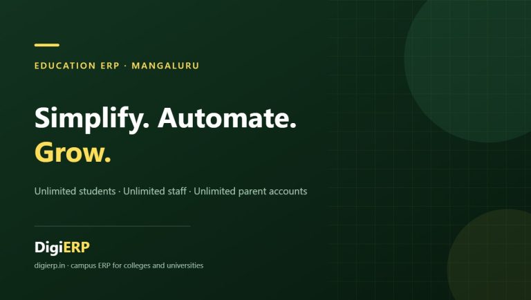 Affordable DigiERP education ERP for colleges and universities in Mangaluru, Karnataka