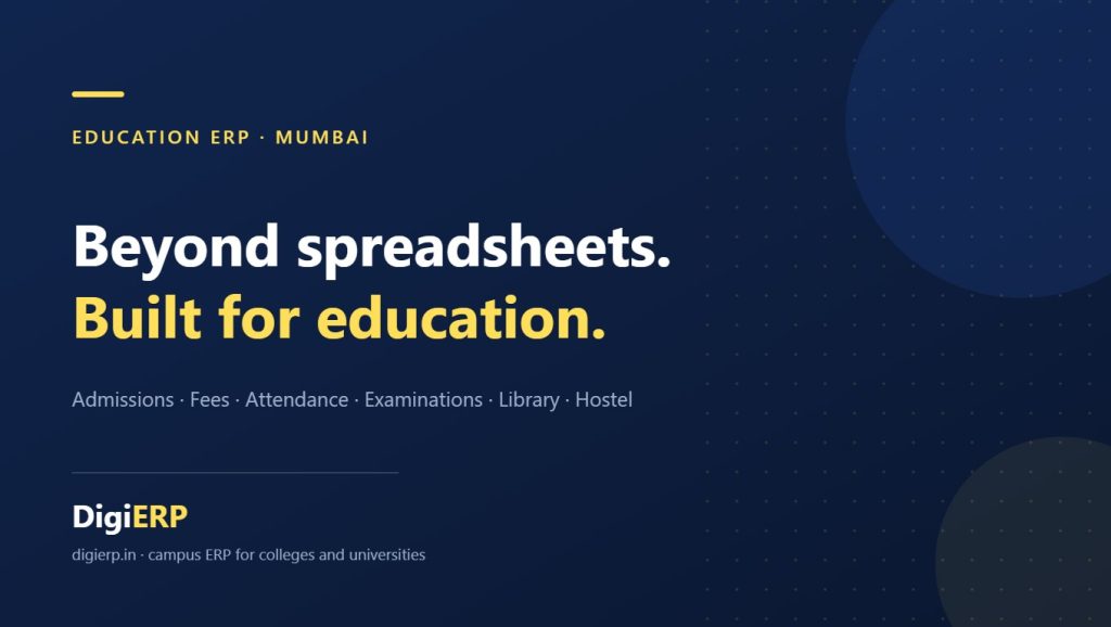 Affordable DigiERP education ERP for colleges and universities in Mumbai, Maharashtra