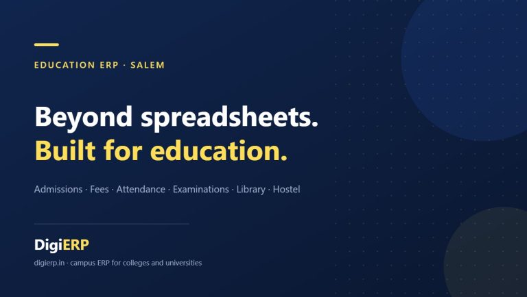 Affordable DigiERP education ERP for colleges and universities in Salem, Tamil Nadu