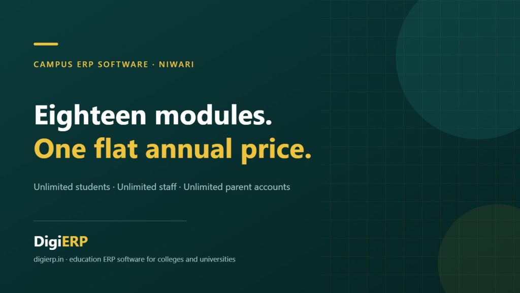 Affordable DigiERP campus ERP software for colleges and universities in Niwari, Madhya Pradesh