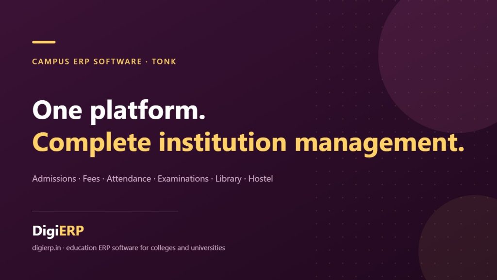 Affordable DigiERP campus ERP software for colleges and universities in Tonk, Rajasthan