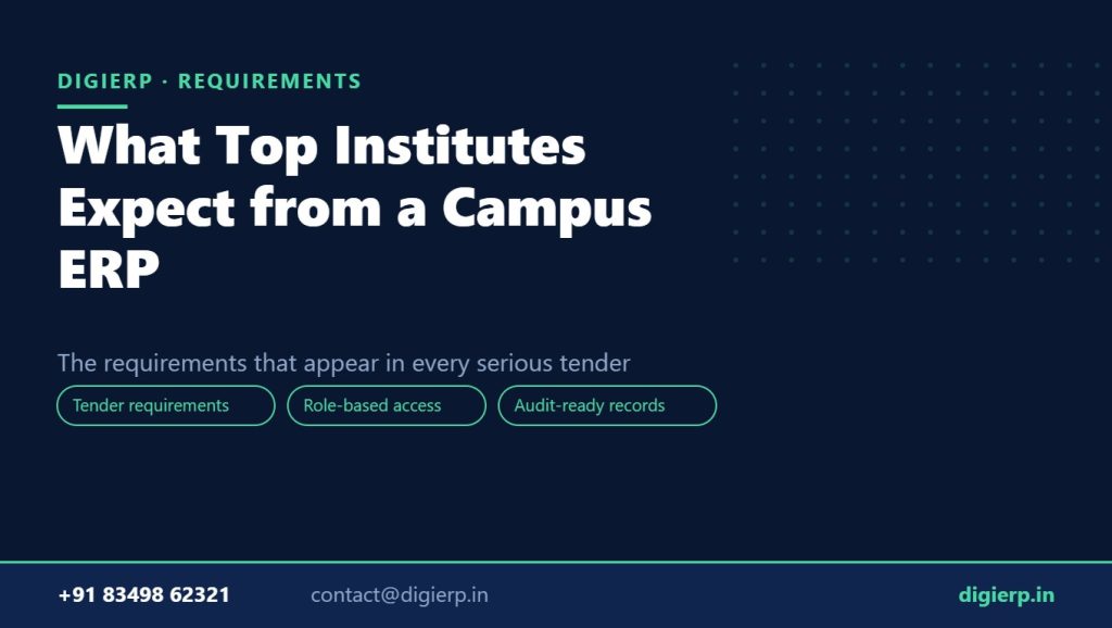 Campus ERP requirements India’s leading education institutes ask for