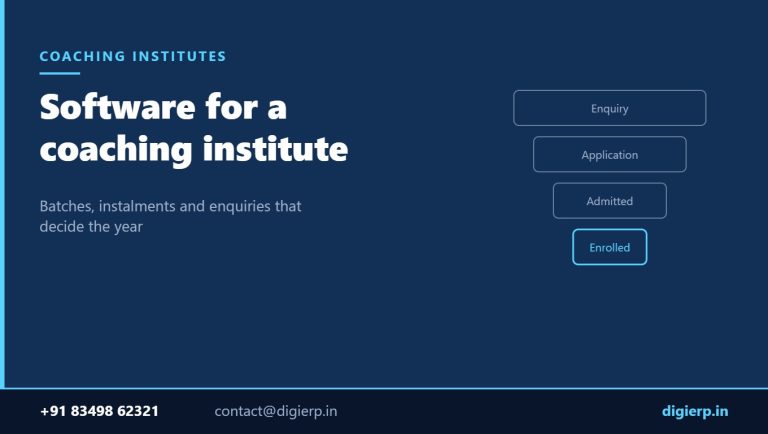 Coaching institute management software in India