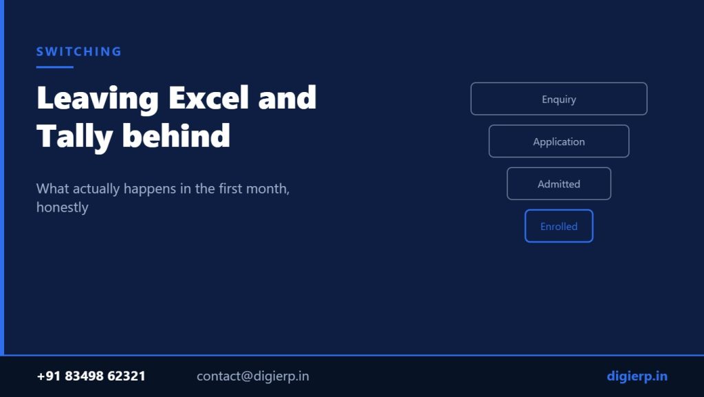 Moving from Excel and Tally to school management software