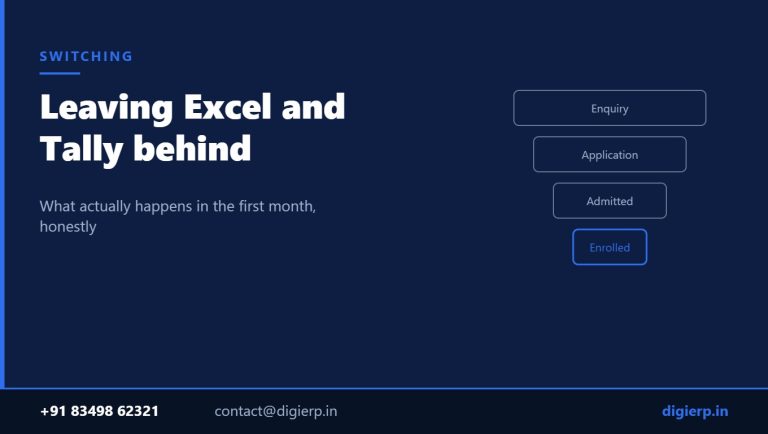 Moving from Excel and Tally to school management software
