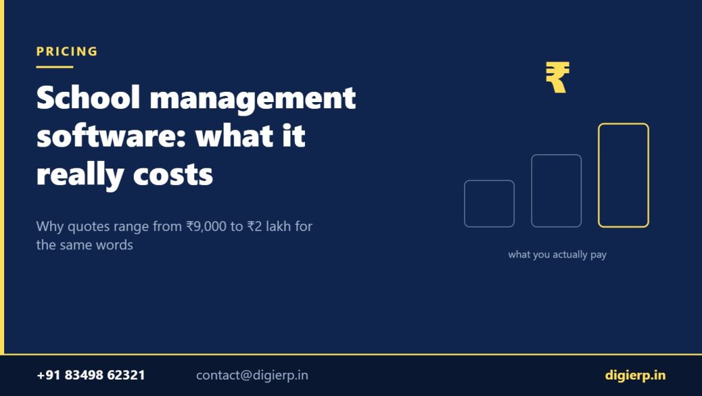 School management software price comparison in India