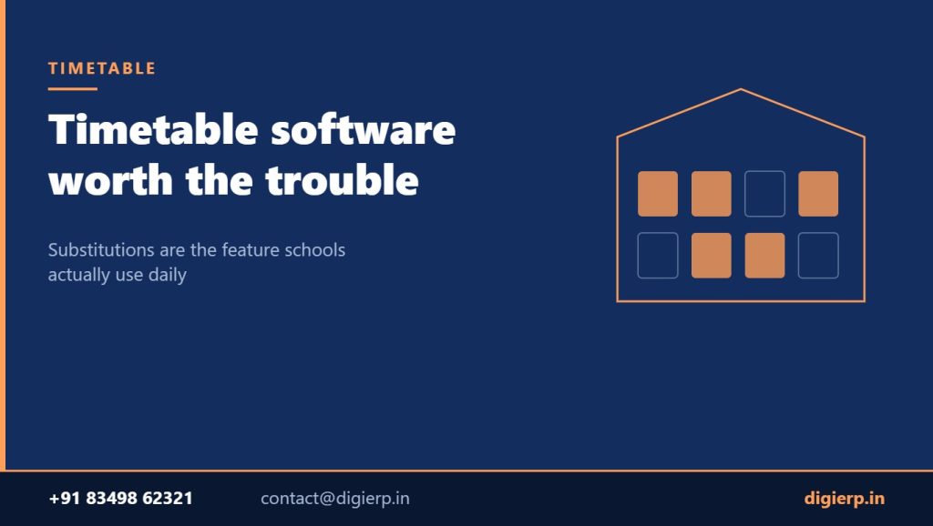 Timetable management software for schools and colleges